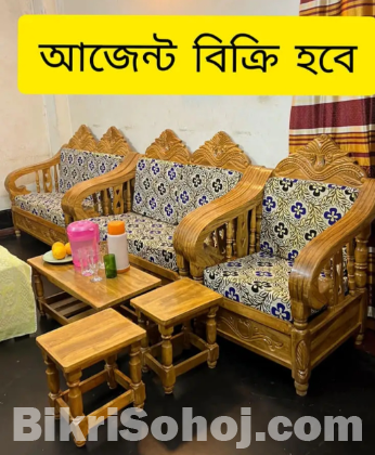 সেগুন কাঠের সোফা